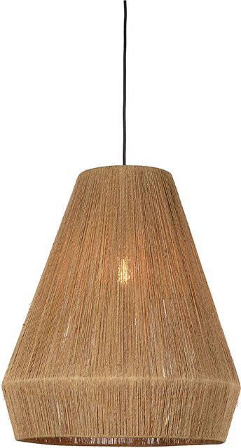 Good&Mojo Iguazu Pendelleuchte in Braun und Beige aus Metall und Jute, Höhe: 60 cm, Durchmesser: 40 cm - Bild 1