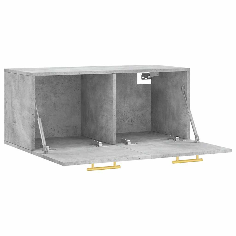 vidaXL Wandschrank in Betongrau aus Holzwerkstoff, B/T/H: 80 x 36,5 x 35 cm - Bild 2
