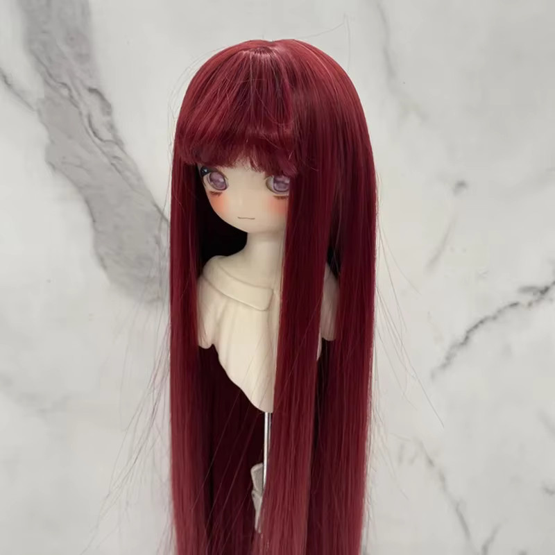 fradoo Bjd Puppe Perücke, Pony Lange Gerade, Zubehör, Mädchen - Bild 2
