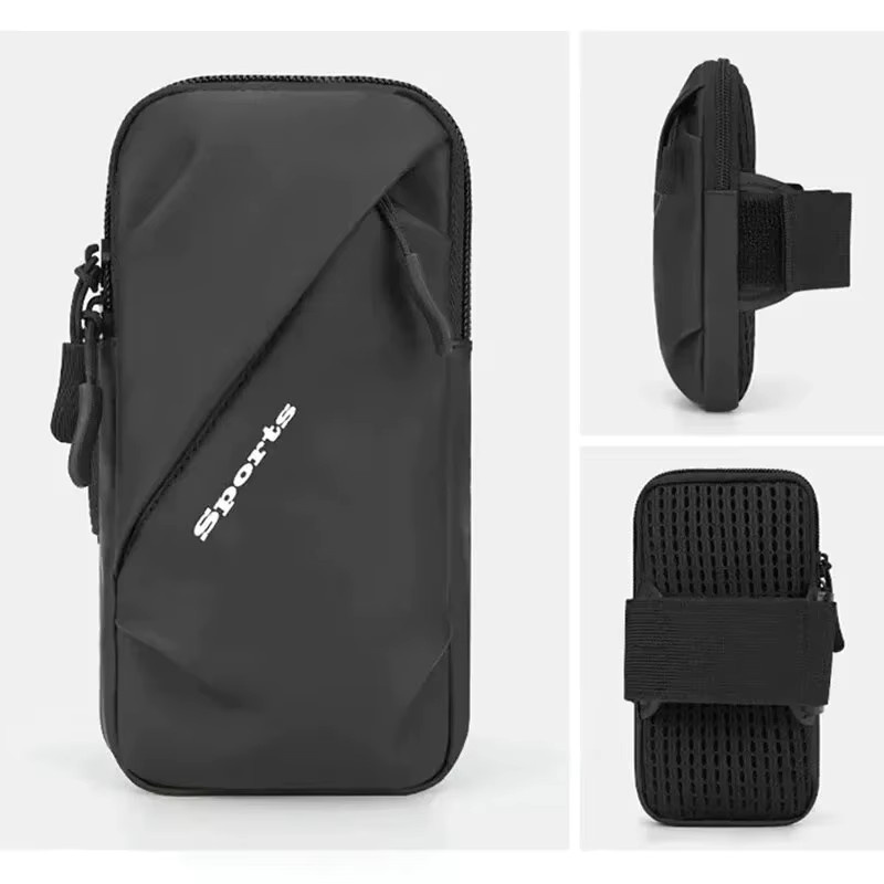 OFFBONDAGE Wasserdichte Lauf-Armtasche in Schwarz für iPhone und Samsung als universelles Sportarmband und Jogging-Handyhalter - Bild 2