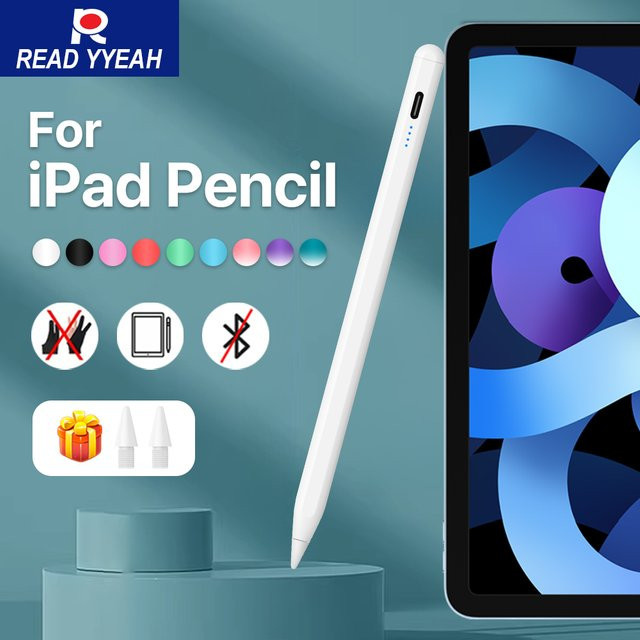 READYYEAH Stylus-Stift mit Handballenerkennung in Weiß, kompatibel mit Apple Pencil für iPad 8./9./10./11. Generation, Pro 11/12.9/13 und Air M4/M5/4/3 sowie Mini 6/7 - Bild 1