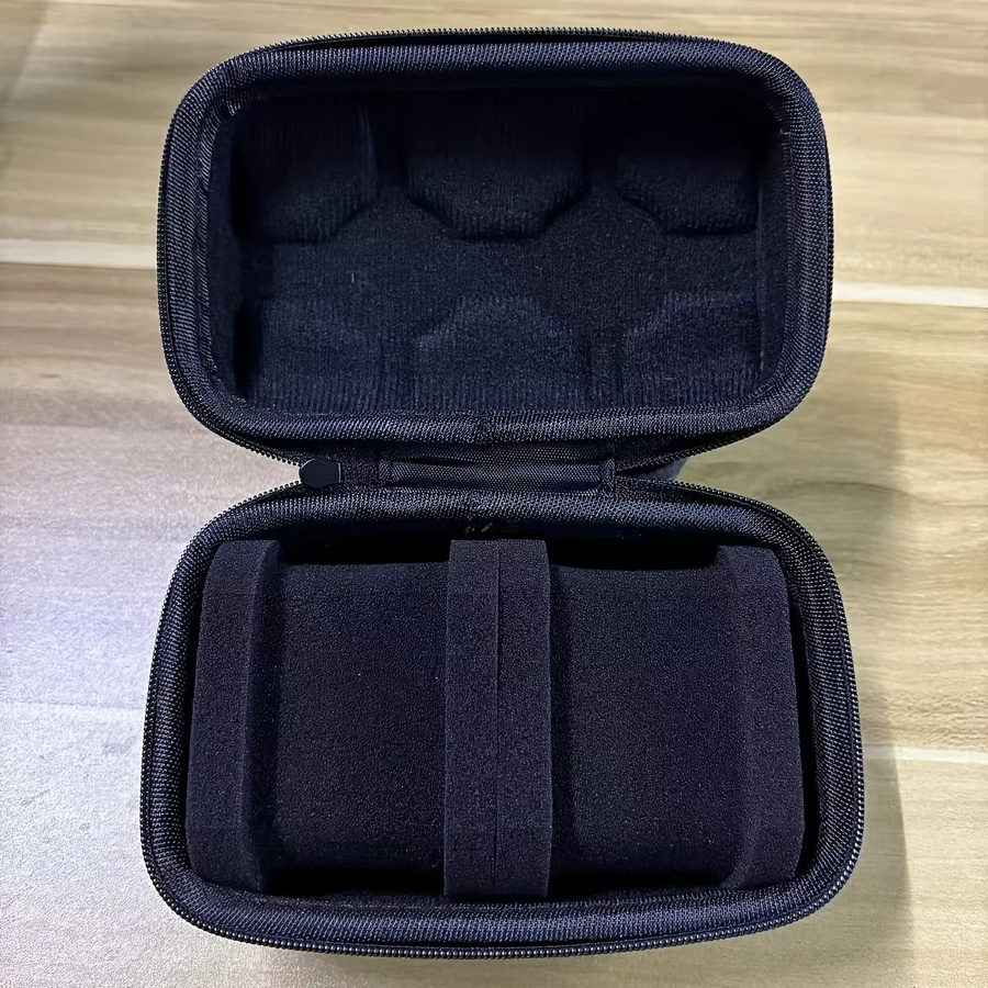 HUOAED Uhrenreisetui, Edelstahl, 2 Fächer, Schwarz, Unisex - Bild 4