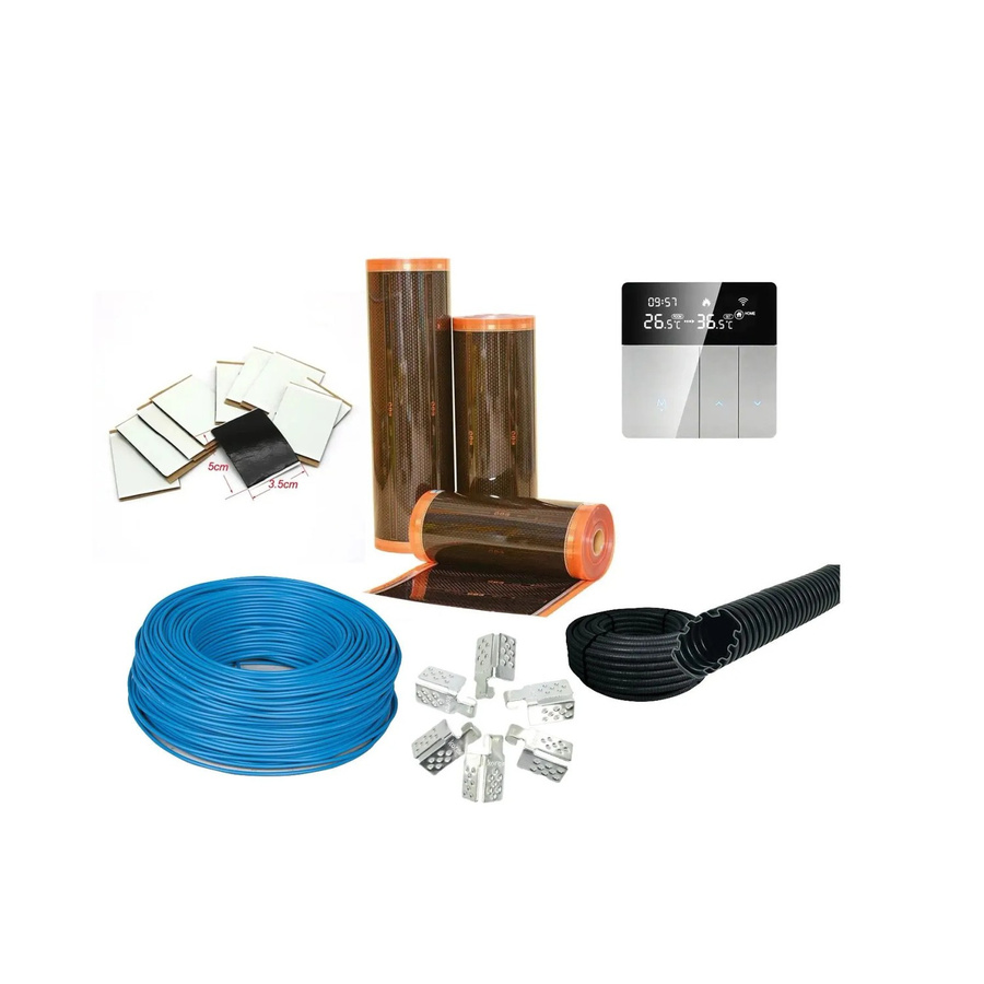 Kaiser Electronics Graphen Heizfolie PTC selbstregulierend in Schwarz, 80 cm, 220-240 W/m² - Bild 2