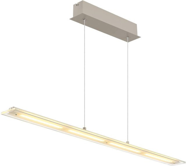 Globo Lighting LED-Pendelleuchte Novak in Beige aus Metall und Glas, B/T/H: 9 x 150 x 115 cm - Bild 1