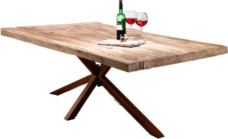 SIT Esstisch TABLES & CO aus Teakholz in Braun mit Live Edge Design, Höhe: 76 cm, Tiefe: 100 cm - Bild 1