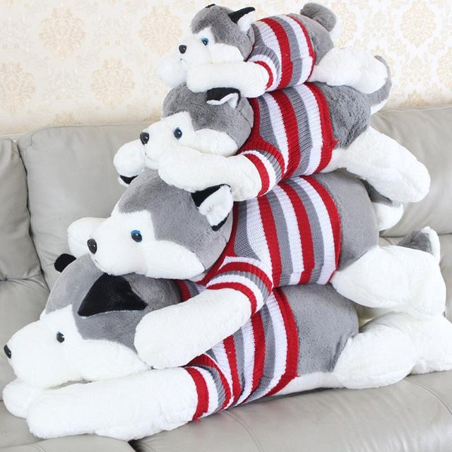 Husky Puppe Mittagspause Wurfkissen, Plüschtier, 70cm - Bild 1