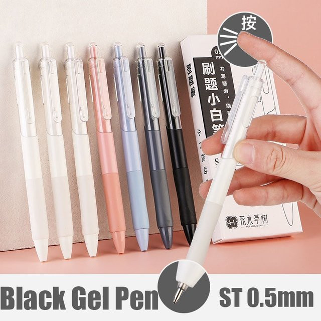5er Set nachfüllbare Gelstifte in Schwarz mit 0,5 mm Spitze für Kunst und Büro - Bild 1