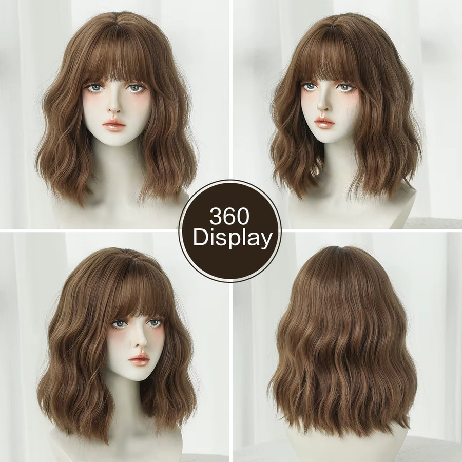 7JHH WIGS Wasserwellen-Perücke, Honigbraun, Damen - Bild 4