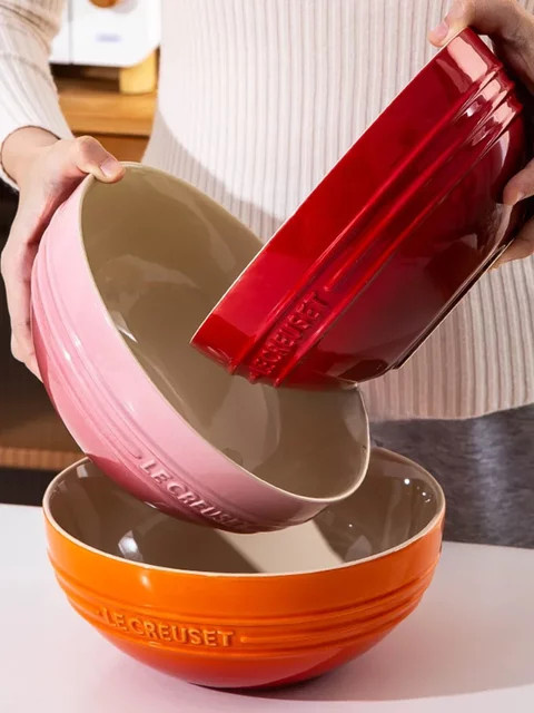 Le Creuset Keramikschüssel Cool Color, rund, Mehrfarbig, Durchmesser: 21,59 cm - Bild 1