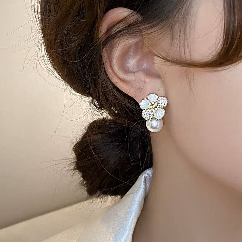 Taoya Schmuck-Set, Anhänger, Ohrringe, Weiß, Zirkonia, Perle, Damen - Bild 2