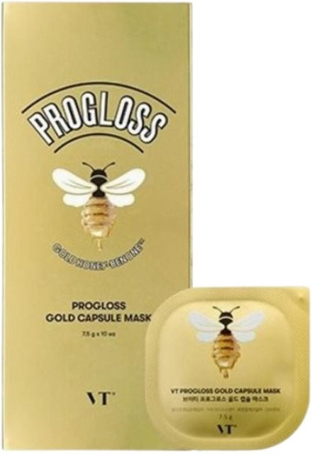 VT Progloss Gold Kapselmaske, 7,5g x 10 Stück, mit Gold, Propolis & Honig - Bild 1