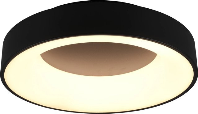 Trio LED Deckenleuchte Girona Schwarz matt, dimmbar, rund, B/T/H: 45 x 45 x 11 cm - Bild 1
