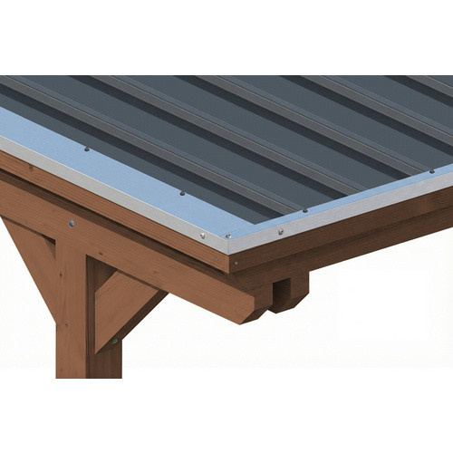 SKANHOLZ Carport Emsland aus Fichte mit Stahl-Flachdach in Nussbaum und Anthrazit, B: 846 cm, T: 340 cm, H: 238 cm - Bild 2