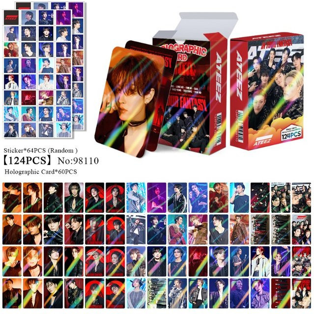 Ateez Laser-Reflektierendes Holografisches Karten-Set, 124-teiliges Set - Bild 1