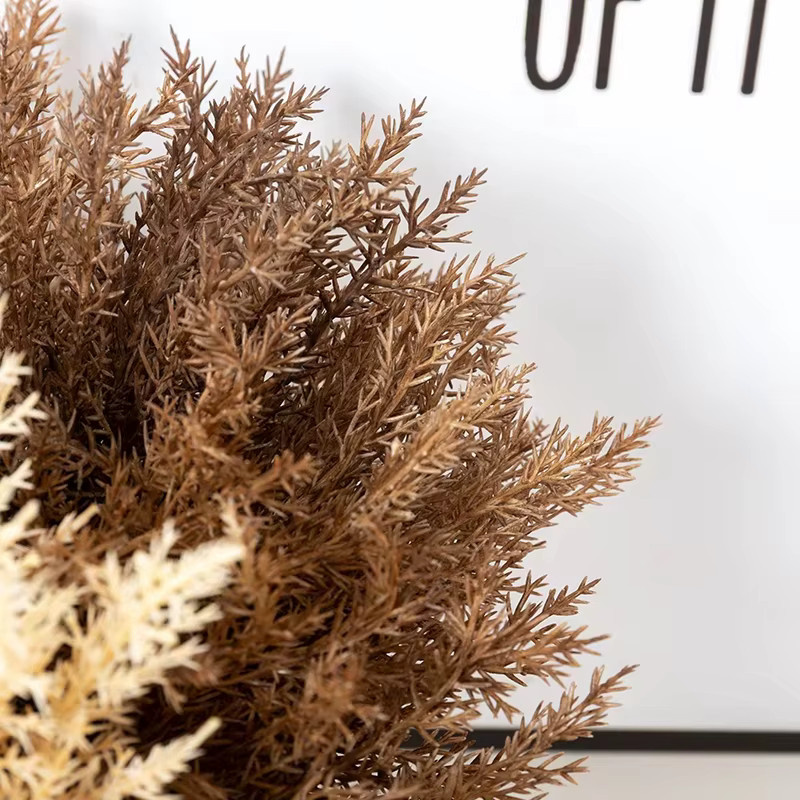 6er Set Künstliches Weizen-Gras Bouquet von Uflower in Milchweiß, Kunststoff-Dekoration für Tisch, Garten und Hochzeit - Bild 2