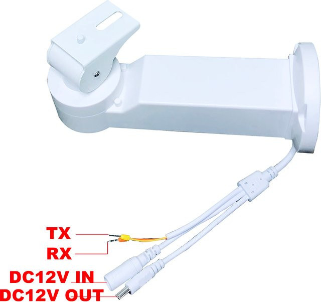 KEYTWO P/T-Halterung für PTZ IP-Kamera mit 270 Grad horizontaler und 70 Grad vertikaler Rotation in Weiß - Bild 1