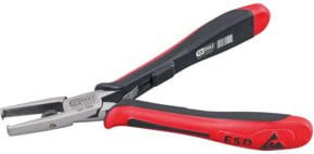 KS Tools ESD Abisolierzange in Rot mit Stahl und Messing, Länge: 140 mm - Bild 1