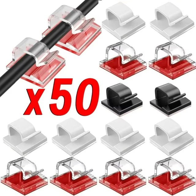 VORILYNEX USB-C Kabel-Organizer-Clips in Schwarz zur Kabelmanagement-Lösung für Zuhause und Büro - Bild 1