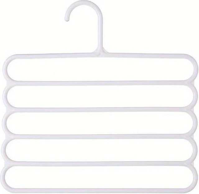 Platzsparender Hosenbügel Schrankorganizer für Hosen, Jeans, Röcke und Schals in Weiß - Bild 1