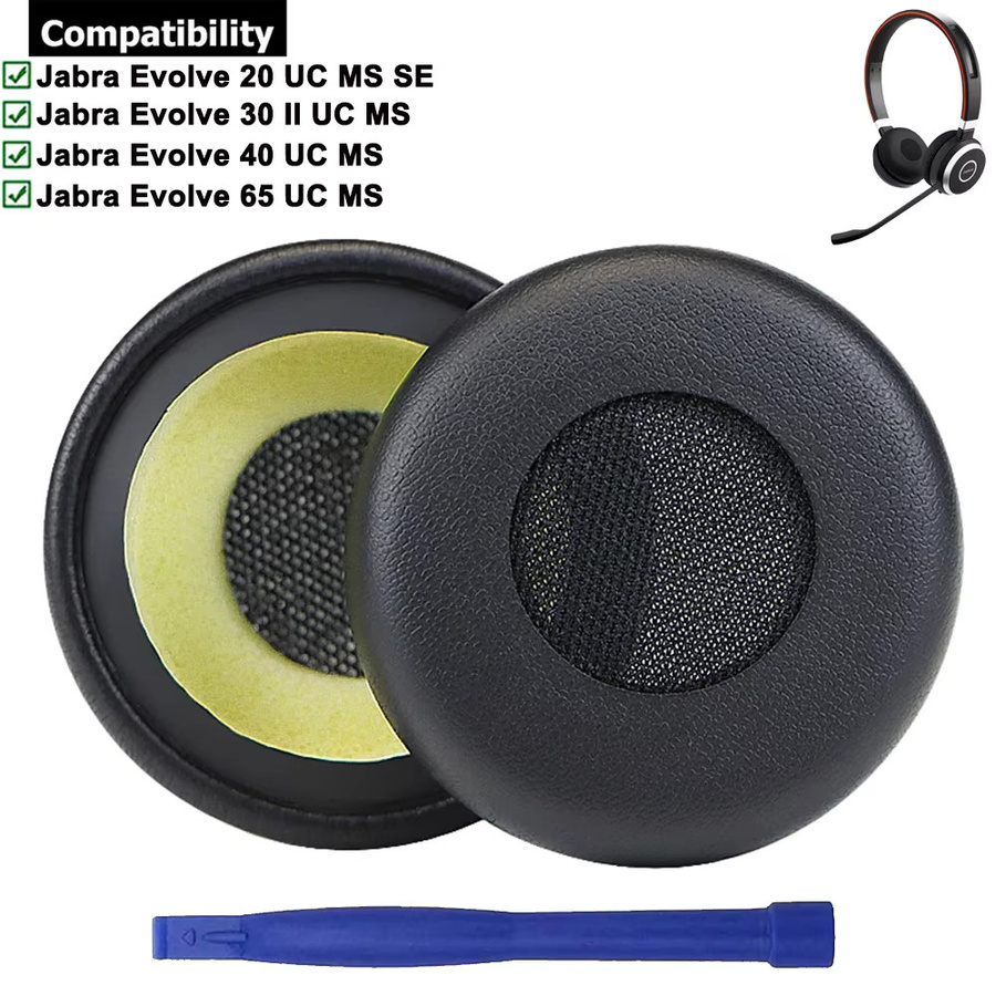ZUODUO Ohrenschützer Ohrpolster Ersatzteile für Jabra Evolve 65 40 30 20 II UC MS SE 75 75+ UC MS Headsets in Schwarz - Bild 2