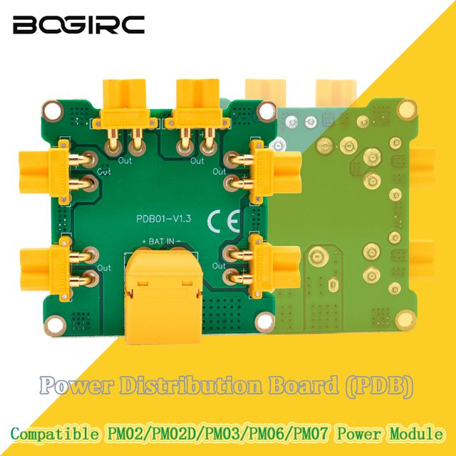 BOGIRC Hochstrom-Drohnen-PDB mit XT30 und XT60 Steckern in Grün für FPV Racing Drohnen kompatibel mit PM02 PM02D PM03 PM06 PM07 und X500 V2 Power Module - Bild 1
