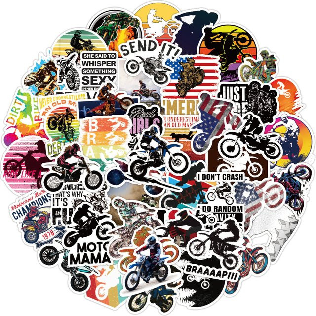 Charile Motocross Motorrad Aufkleber, Cartoon Dirt Bike Graffiti, Wasserdicht, 10/30/50 Stück - Bild 1