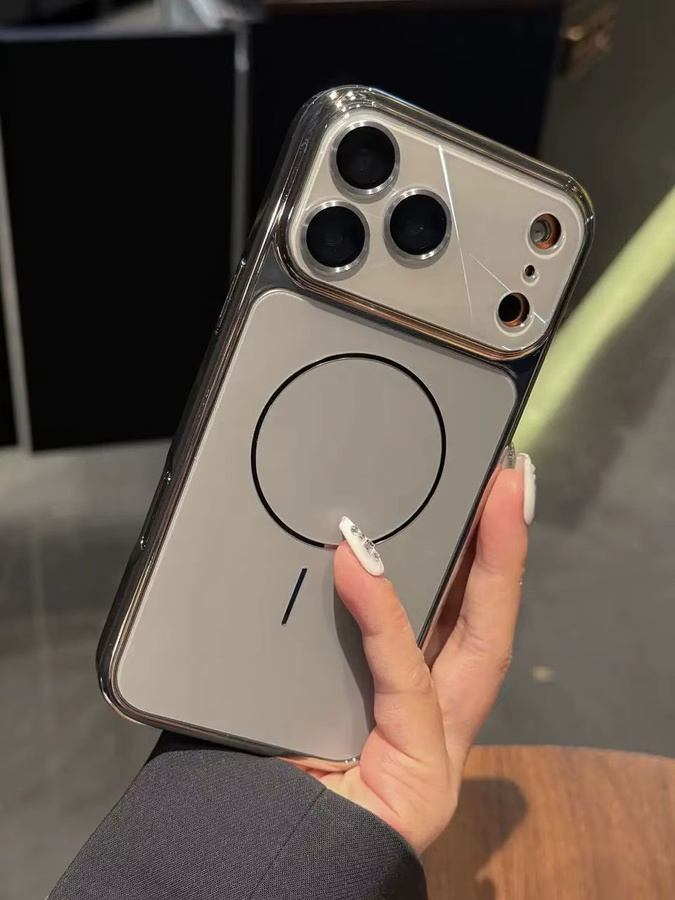 Stoßfeste MagSafe Schutzhülle mit Laser-Design für Apple iPhone 17, 16, 15, 14, 13 Pro Max in Pink - Bild 2