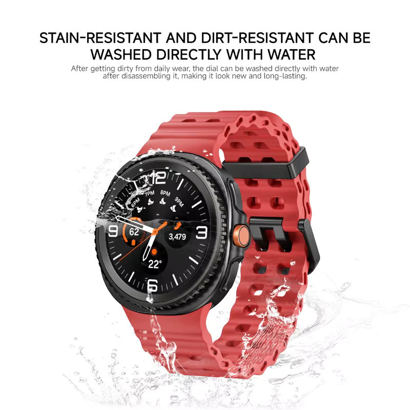 CAOWTAN Uhrenarmband Silikon, Samsung Galaxy Watch 8, Unisex - Bild 3