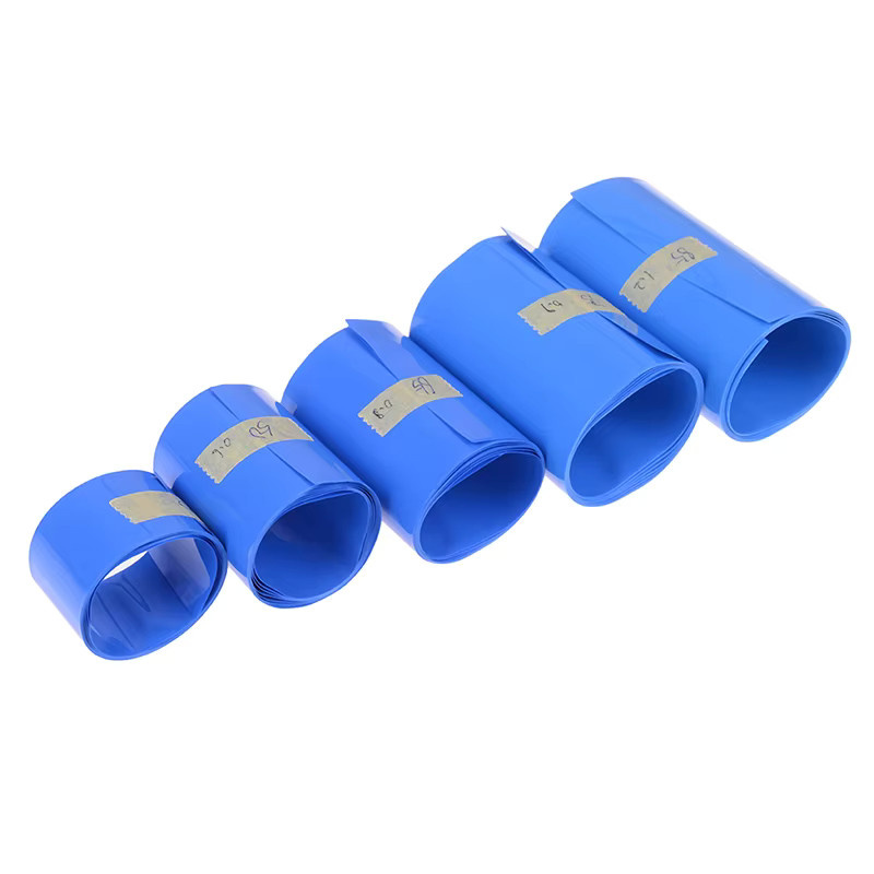 PVC Schrumpffolie Band in Blau für 18650 Lithium-Ionen-Batterien, 1m Länge, Breite: 30-85mm - Bild 3