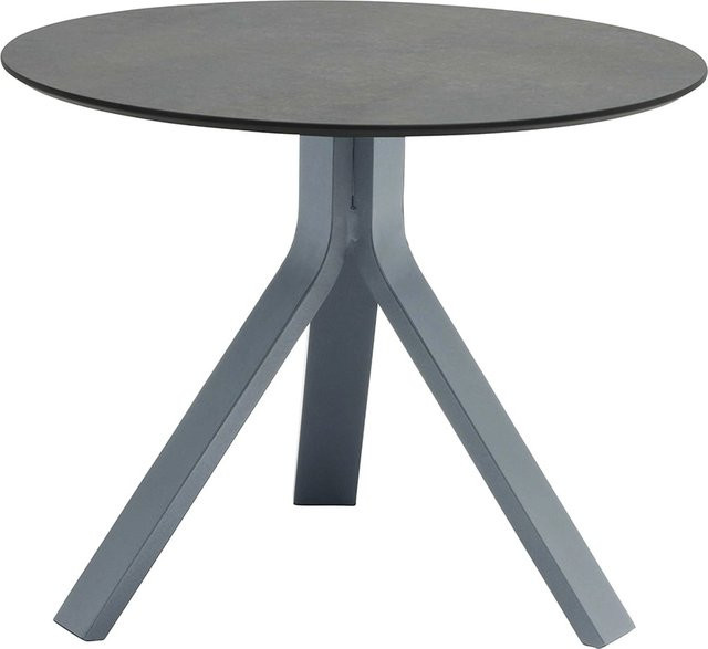 Stern FREDDIE Beistelltisch rund aus Aluminium in Graphit mit Silverstar 2.0 Smoky Tischplatte, Durchmesser: 60 cm, Höhe: 48 cm - Bild 1