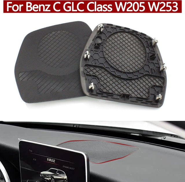 Mercedes-Benz C-Klasse und GLC-Klasse W205 W253 Lautsprecherabdeckung für die Mittelkonsole und Instrumententafel in Schwarz - Bild 1