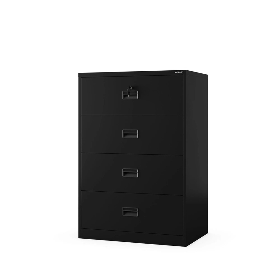 JAN NOWAK Metall-Karteischrank SARA XL V4 in Schwarz, B: 132 cm, H: 90 cm, T: 60 cm - Bild 2