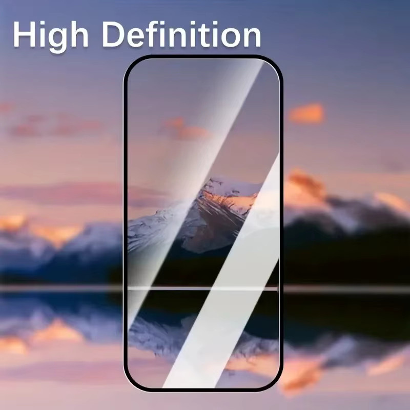 3 Stück Displayschutzfolie aus gehärtetem Glas für Apple iPhone 11 12 13 14 15 16 17 Pro Max und Plus Modelle, transparent - Bild 2