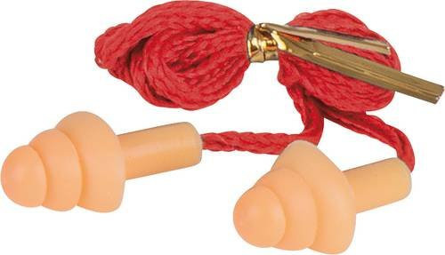 KS Tools Gehörschutzstöpsel mit Schnur und Pilzkopf aus Kunststoff, Orange, 33 dB, EN 352-2, 20 Paar - Bild 1