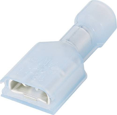 TE Connectivity 735159 Flachsteckhülse Blau, 180° Vollisoliert, Steckbreite: 6,3 mm, Steckdicke: 0,8 mm - Bild 1