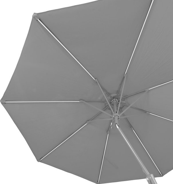 Blumfeldt Calais Sonnenschirm mit LED, Aluminium-Rahmen und Polyester-Bespannung, UV 50, Grau - Bild 1