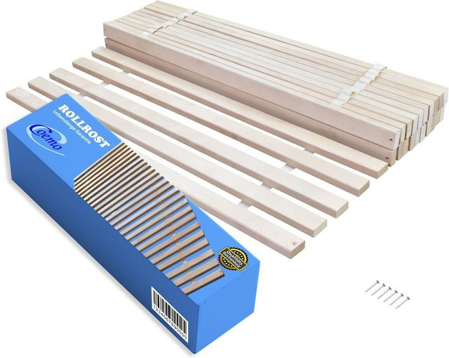Coemo Rollrost 25 aus Buchenholz mit extrastabilen Leisten, B/T/H: 70 x 200 cm, Beige - Bild 1