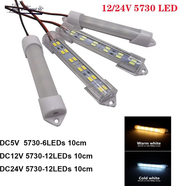 TiaoChongYi LED-Lichtleiste in Weiß, starre Röhrenleuchte mit 5730 SMD LEDs, IP30 Schutzklasse, Länge: 10 cm - Bild 1