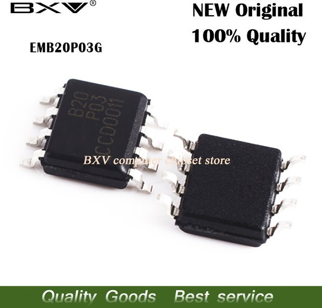 5 Stück EMB20P03G EMB20P03 B20P03 MOSFET SOP-8 in Schwarz - Bild 1