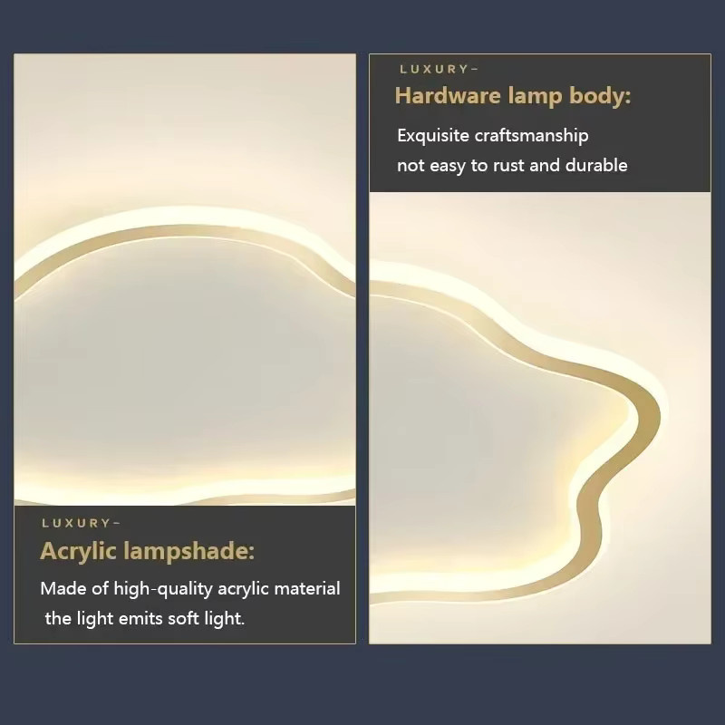 DAMIASMIL Nordic LED Deckenleuchte in Weiß mit warmweißem Licht für Wohnzimmer, Esszimmer und Schlafzimmer - Bild 2