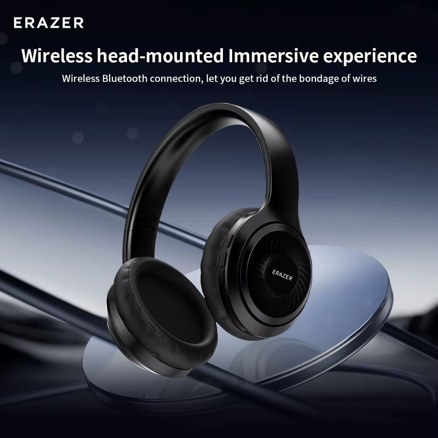 Lenovo Wireless Headset QT01 Stereo-Kopfhörer mit Geräuschunterdrückung und 40-mm-Lautsprechern in Schwarz oder Weiß - Bild 2
