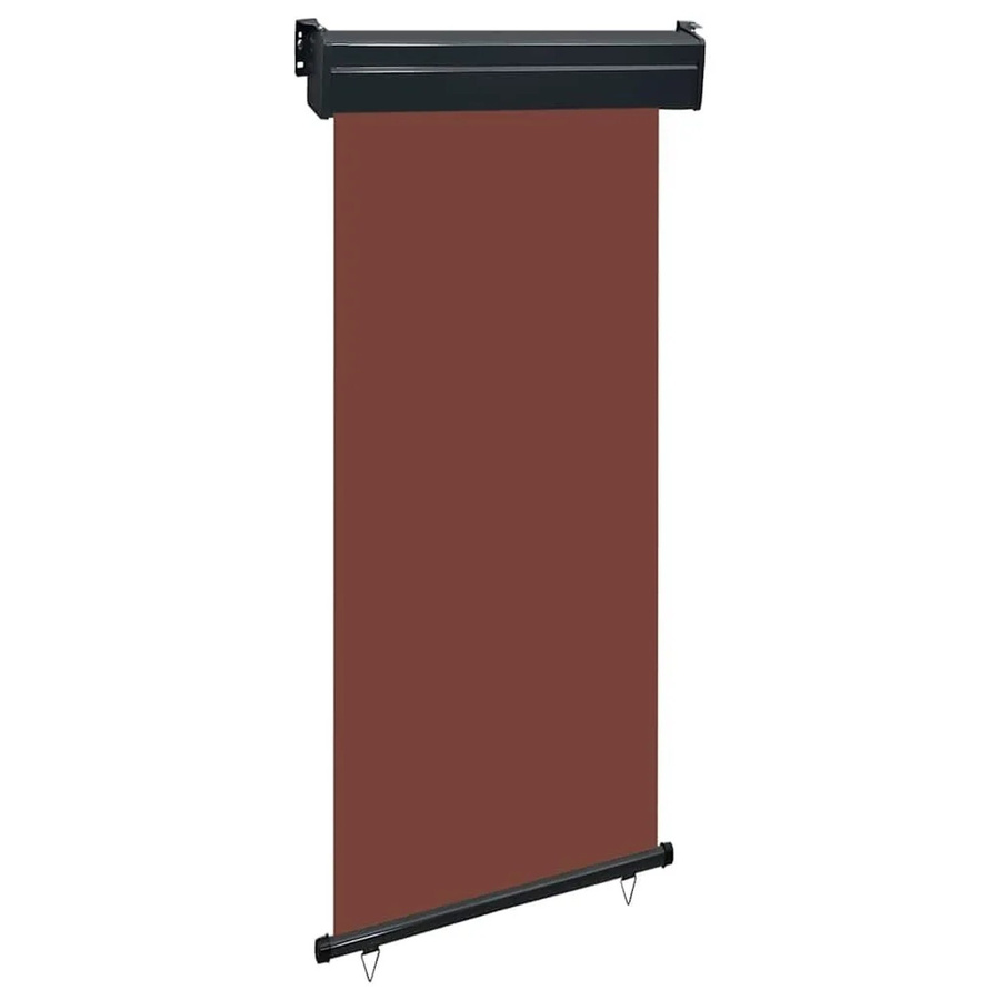 vidaXL Balkon-Seitenmarkise Braun aus Polyester mit Kassette, B/H: 105 x 250 cm - Bild 2