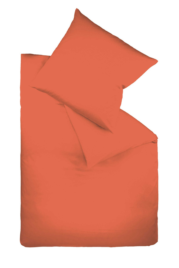 Fleuresse Bettwäsche aus Mako-Satin aus Baumwolle, Rot-Orange, B/T/H: 200 x 200 cm - Bild 1