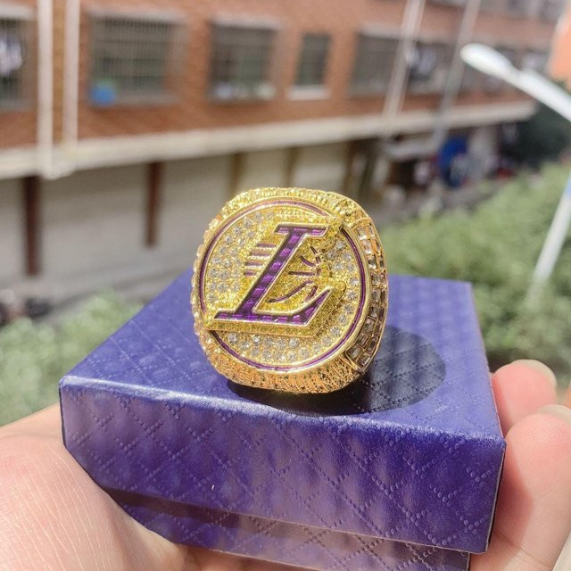 NBA Los Angeles Lakers James Meisterschaft Flip-Ring, Messing, Gold, Zirkonia, Herren - Bild 1