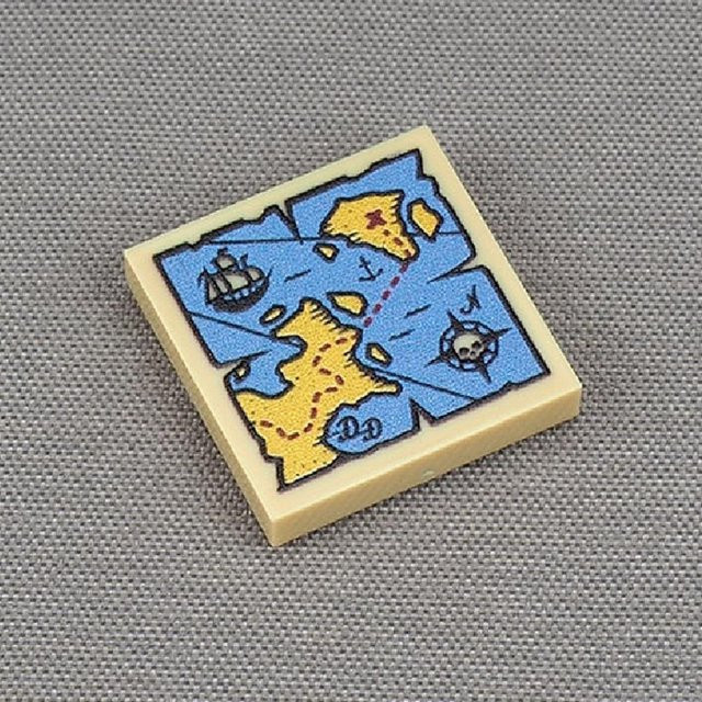 ixBricks Piratenschiff Totenkopf Schatzkarte Bausteine 10-teiliges Set - Bild 1