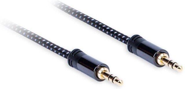 AQ Premium Klinkenkabel 3,5 mm in Schwarz, Länge: 0,75 m - Bild 1