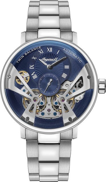 Ingersoll Herrenuhr Tennessee, Automatik, Edelstahl, Blau, 45 mm, 5 ATM - Bild 1