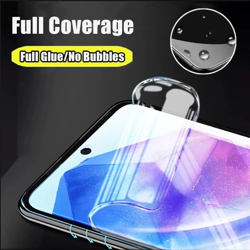 4er-Pack Hydrogel Displayfolie für Samsung Galaxy A55 A54 A15 A34 A14 A13 A53 A52 A12 A33 A23 A32 A73 A03 A50 A70 A21S, Vollabdeckung, transparent - Bild 3