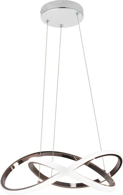 Pocoline Pendelleuchte Dagmar in Chrom und Klar aus Metall und Acryl, Höhe: 138 cm, Durchmesser: 54 cm - Bild 1
