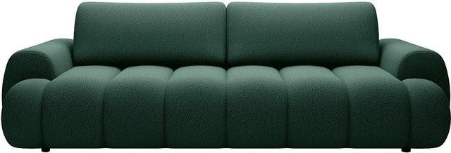 Vente-unique Schlafsofa Fridora in Tannengrün mit Stoffbezug und Schlaffunktion, Breite: 263 cm - Bild 1